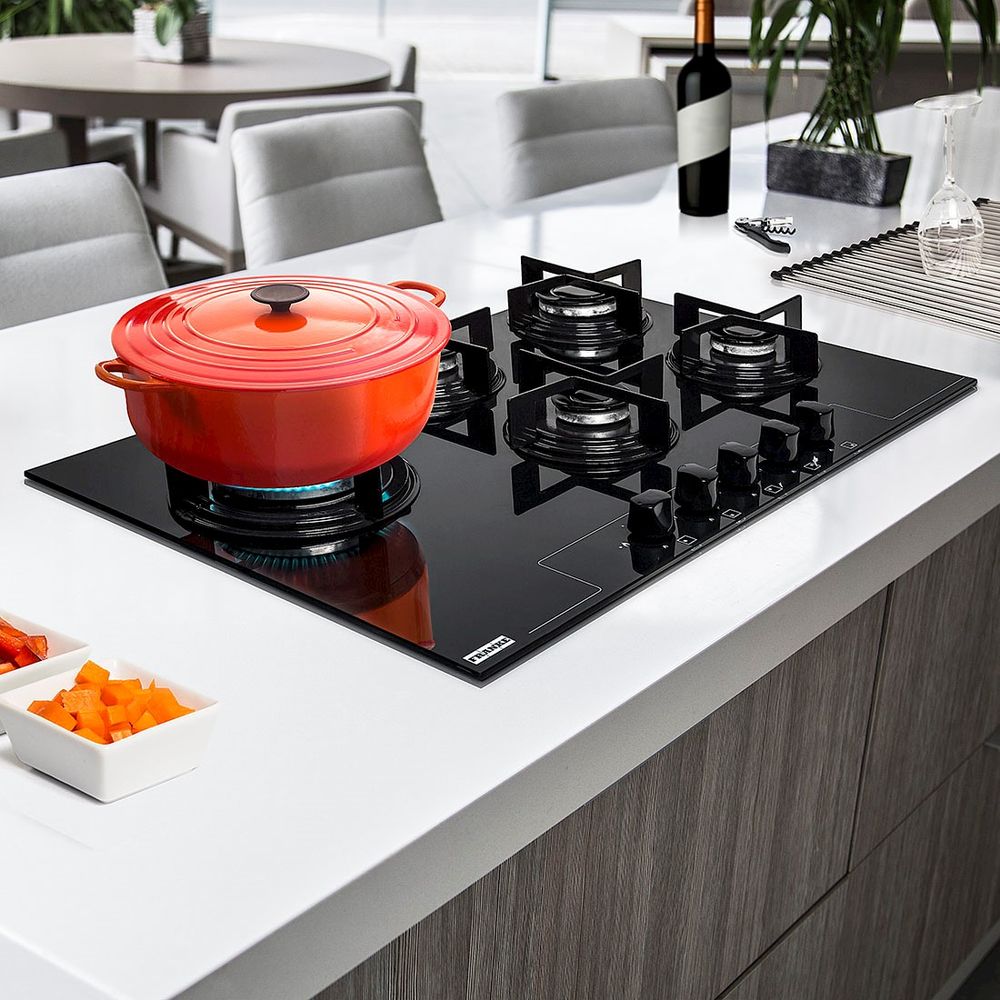 Cooktop a Gás Glass Franke 75x52 c/ 5 Queimadores lojafranke